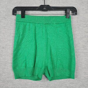 Princess Polly Green Selba Sweater Pull On High Rise Shorts Size XS/S